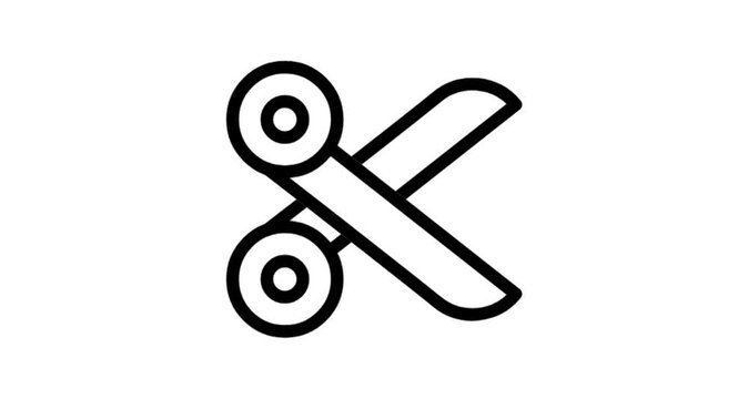scissors cutting icon