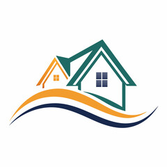 Real estate icon illustration