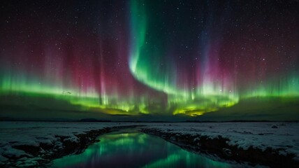 Naklejka premium rainbow over water