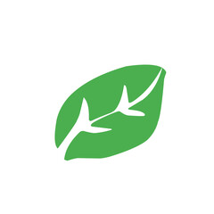 green leaf vector icon