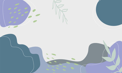 boho blue blackground with leave wallpaper pattern 