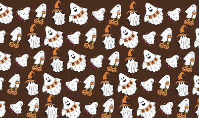 ghost blanket seamless background pattern wallpaper 