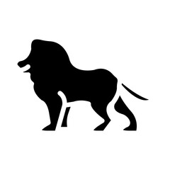 Lion Vector Glyph Icon Design