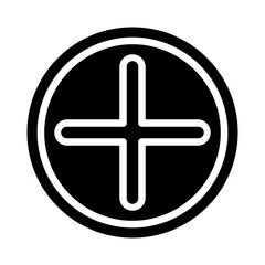Obraz premium Plus sign Vector Glyph Icon Design