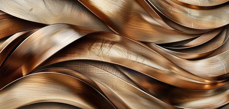 Abstract Background, bronze metallic accents woven into a canvas of soft browns and off-whites