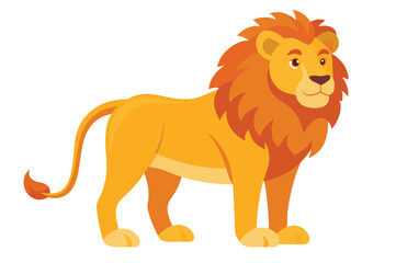  Lion animal flat vector illustration on white background