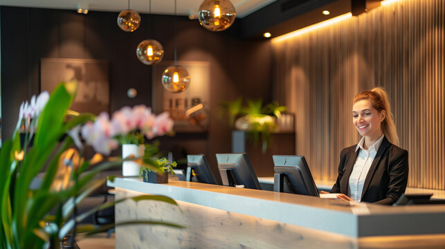 front desk staff at hotel