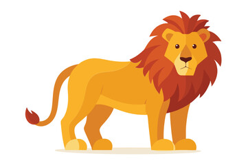  Lion animal flat vector illustration on white background