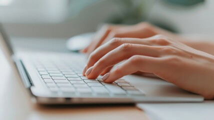 A hand typing customer data into a CRM system.