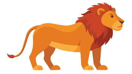  Lion animal flat vector illustration on white background