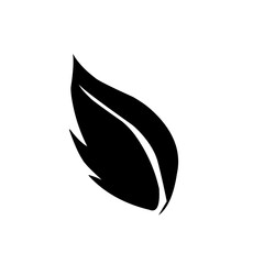 leaf silhouette icon