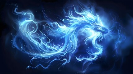 Fototapeta premium blue flame
