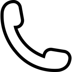 Phone black outline icon vector