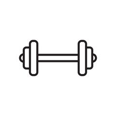 Dumbbell Line Style Body Building Gym Icon