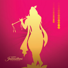 Happy Janmashtami Indian festival celebration background