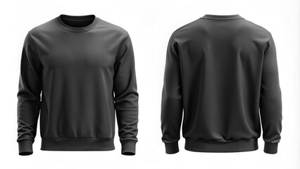 Black Blank Sweatshirt Template for Adobe Stock Photos