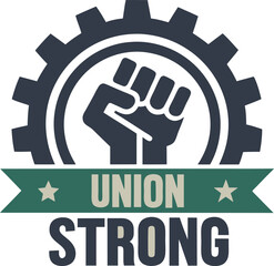 Union Strong Concept Happy Labor Day Vector