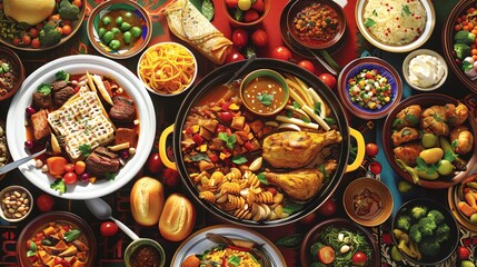 Fototapeta premium A delicious and healthy meal is a great way to bring people together.