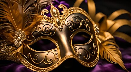 Venetian Masquerade Mask for Carnival Celebration in Italy