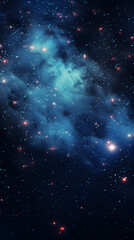 Naklejka premium Cosmic space nebula starry sky abstract poster background with generative