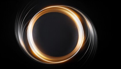 シンプルな背景、光る円、華麗、なめらか、光沢感、スタイリッシュ Generated by AI
