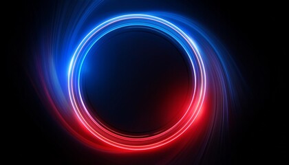 Obraz premium シンプルな背景、光る円、華麗、なめらか、光沢感、スタイリッシュ Generated by AI