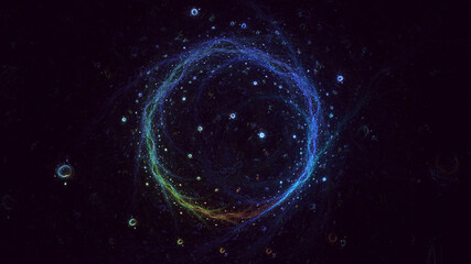 3D manual rendering abstract circle light background. Its not AI Generatd illustration.