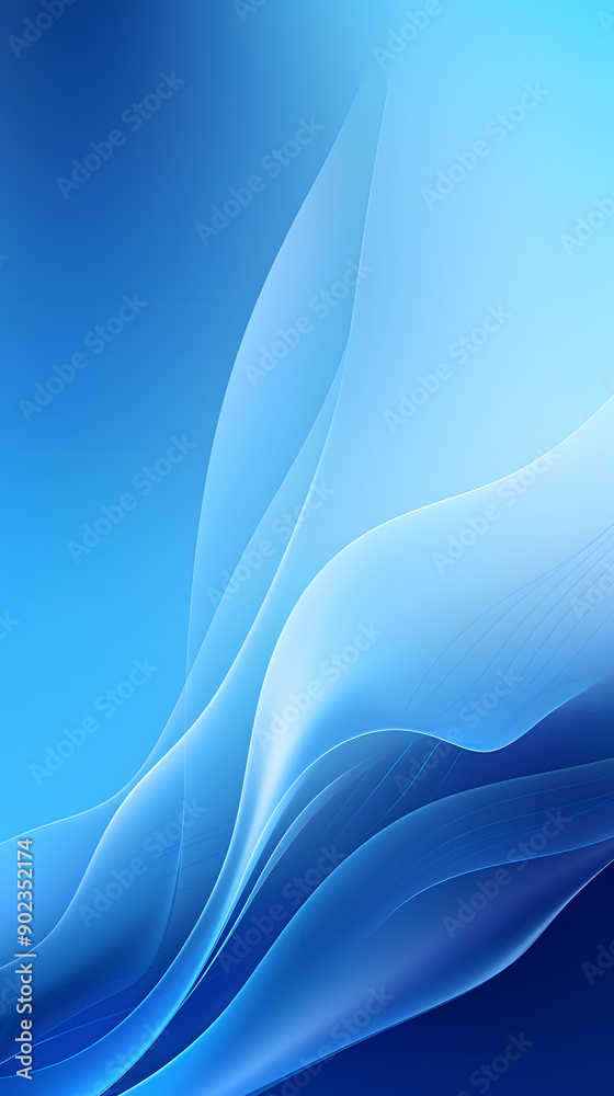 Sticker digital technology blue rhythm wavy line abstract graphic poster background with generative