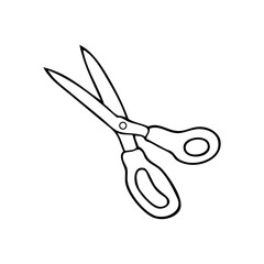 scissors outline vector illustration