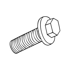 bolt outline vector illustration