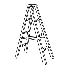 ladder outline vector illustration