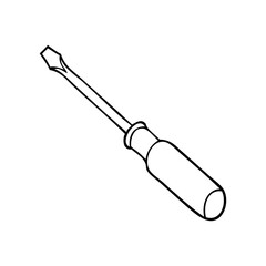 screwdriver line vector illustrator