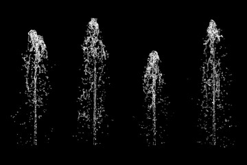 fountain in front isolate on black background. 3D Render.
