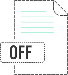 OFF File format icon dashed outline