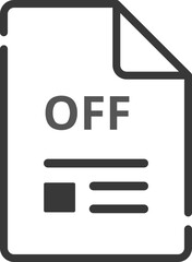 OFF File icon minimal outline with symbols