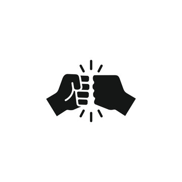 Fist bump icon vector. EPS 10 editable vector