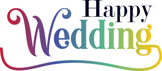 Happy wedding lettering collections. Wedding lettering. Greetings lettering