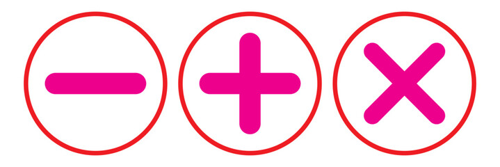 Obraz premium Plus Minus Icon