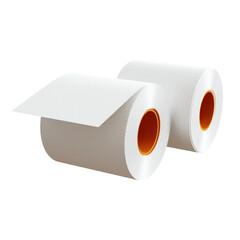 3D-rendered Toilet Paper on an Isolated Transparent Background