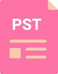 PST file icon with symbols