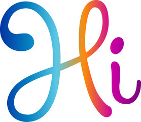 Fototapeta premium HI. Banner, speech bubble, poster and sticker concept, geometric memphis style with text Hi. Icon balloon with quote message hi or hello for banner, poster. Explosion burst design. Vector Illustration