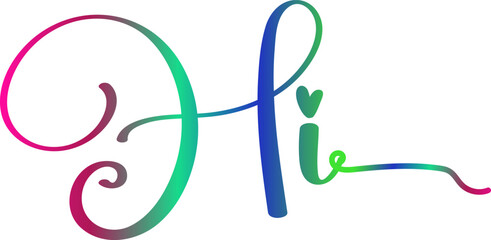 Obraz premium HI. Banner, speech bubble, poster and sticker concept, geometric memphis style with text Hi. Icon balloon with quote message hi or hello for banner, poster. Explosion burst design. Vector Illustration