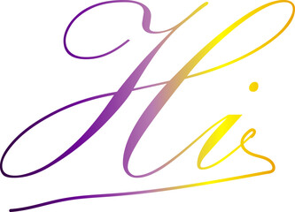 HI. Banner, speech bubble, poster and sticker concept, geometric memphis style with text Hi. Icon balloon with quote message hi or hello for banner, poster. Explosion burst design. Vector Illustration