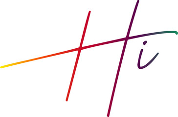 HI. Banner, speech bubble, poster and sticker concept, geometric memphis style with text Hi. Icon balloon with quote message hi or hello for banner, poster. Explosion burst design. Vector Illustration