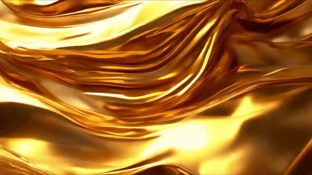 abstract golden wave background. with flowing liquid gold texture seamless golden texture