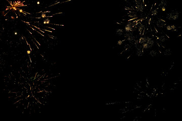 fireworks on a black background