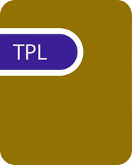 TPL File icon black fill and empty for symbol