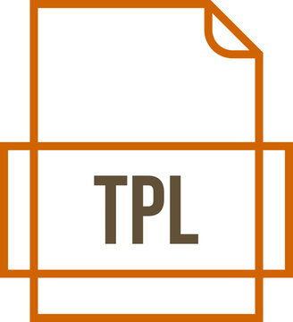 TPL File icon thick outline sharp corners