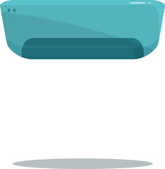 Air conditioner is cooling down a room during a hot summer day