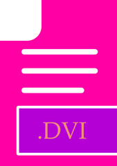 DVI File format icon fill inside